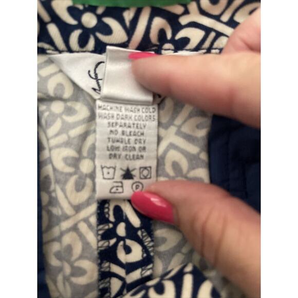 Lilly Pulitzer 2‎ Palm Beach Fit Soft Corduroy Blue Floral Capris Pants - Picture 10 of 12